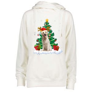 Christmas Pajama Labrador Retriever Tree Xmas Dog Dad Mom Cute Gift Womens Funnel Neck Pullover Hood