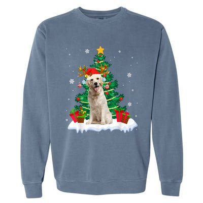 Christmas Pajama Labrador Retriever Tree Xmas Dog Dad Mom Cute Gift Garment-Dyed Sweatshirt