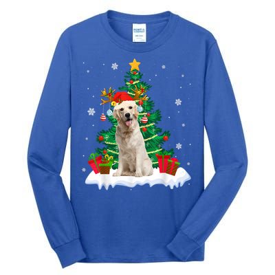 Christmas Pajama Labrador Retriever Tree Xmas Dog Dad Mom Cute Gift Tall Long Sleeve T-Shirt