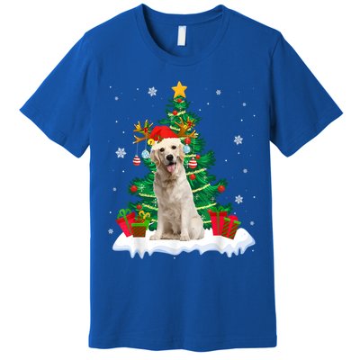 Christmas Pajama Labrador Retriever Tree Xmas Dog Dad Mom Cute Gift Premium T-Shirt