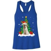 Christmas Pajama Labrador Retriever Tree Xmas Dog Dad Mom Cute Gift Women's Racerback Tank