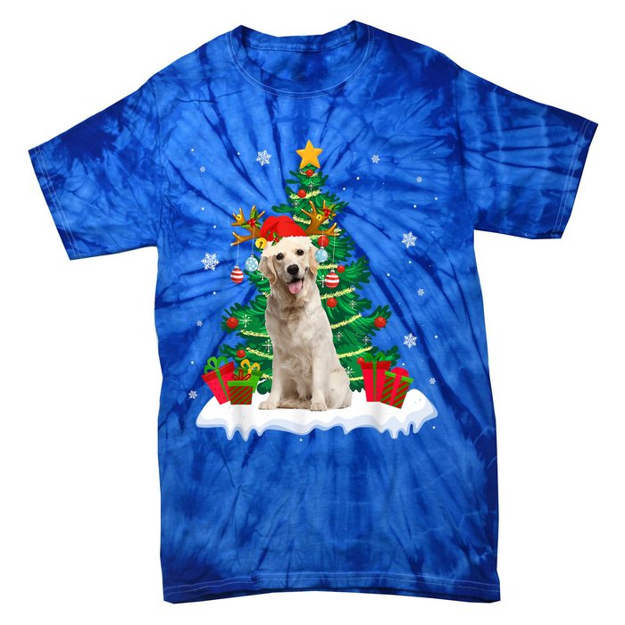 Christmas Pajama Labrador Retriever Tree Xmas Dog Dad Mom Cute Gift Tie-Dye T-Shirt