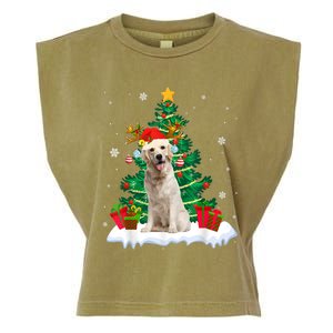 Christmas Pajama Labrador Retriever Tree Xmas Dog Dad Mom Cute Gift Garment-Dyed Women's Muscle Tee