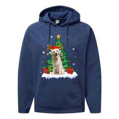 Christmas Pajama Labrador Retriever Tree Xmas Dog Dad Mom Cute Gift Performance Fleece Hoodie