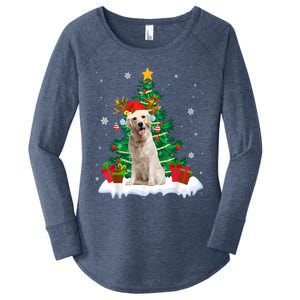 Christmas Pajama Labrador Retriever Tree Xmas Dog Dad Mom Cute Gift Women's Perfect Tri Tunic Long Sleeve Shirt