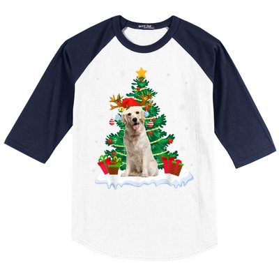 Christmas Pajama Labrador Retriever Tree Xmas Dog Dad Mom Cute Gift Baseball Sleeve Shirt