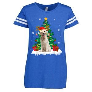 Christmas Pajama Labrador Retriever Tree Xmas Dog Dad Mom Cute Gift Enza Ladies Jersey Football T-Shirt