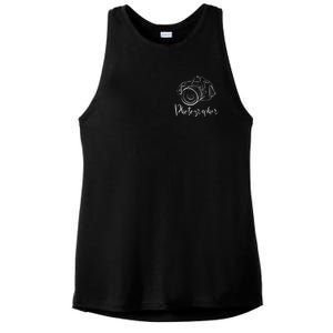 Camera Photographer Lens Cameraman Focus Photography Ladies PosiCharge Tri-Blend Wicking Tank