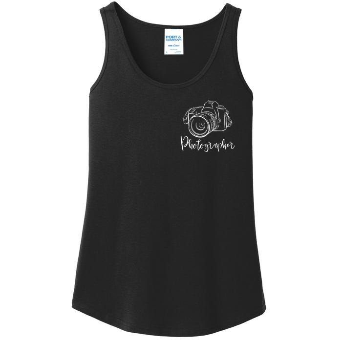 Camera Photographer Lens Cameraman Focus Photography Ladies Essential Tank