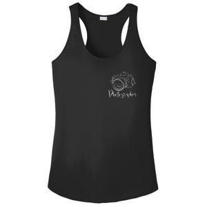 Camera Photographer Lens Cameraman Focus Photography Ladies PosiCharge Competitor Racerback Tank