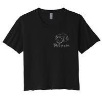 Camera Photographer Lens Cameraman Focus Photography Women's Crop Top Tee