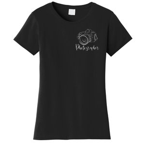 Camera Photographer Lens Cameraman Focus Photography Women's T-Shirt