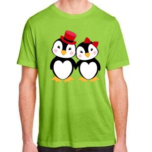 Cute Penguin Love Couples Valentines Adult ChromaSoft Performance T-Shirt