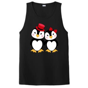 Cute Penguin Love Couples Valentines PosiCharge Competitor Tank