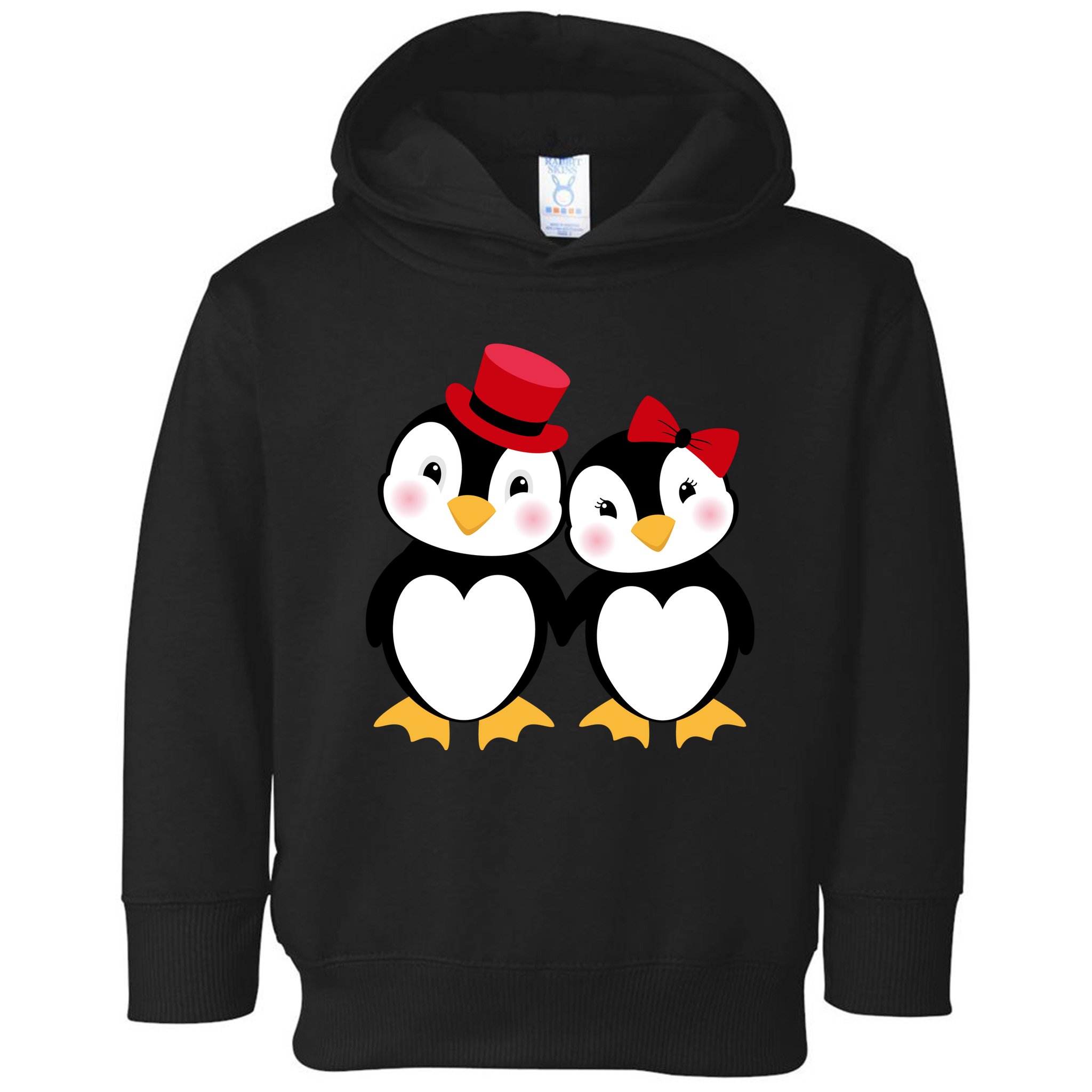 Cute Penguin Love Couples Valentines Toddler Hoodie