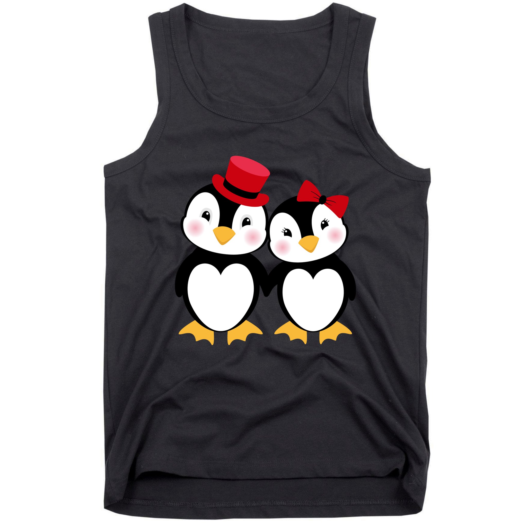 Cute Penguin Love Couples Valentines Tank Top