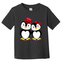 Cute Penguin Love Couples Valentines Toddler T-Shirt