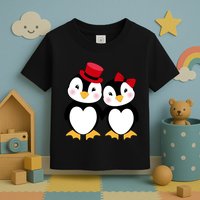 Cute Penguin Love Couples Valentines Toddler T-Shirt