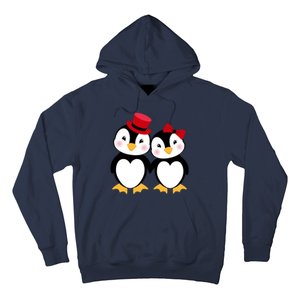 Cute Penguin Love Couples Valentines Hoodie