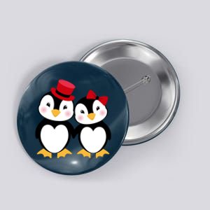 Cute Penguin Love Couples Valentines Button