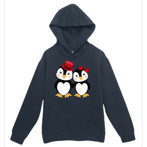 Cute Penguin Love Couples Valentines Urban Pullover Hoodie