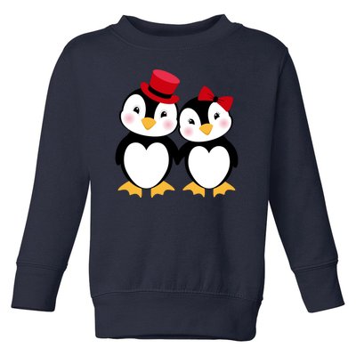 Cute Penguin Love Couples Valentines Toddler Sweatshirt