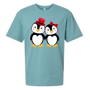 Cute Penguin Love Couples Valentines Sueded Cloud Jersey T-Shirt