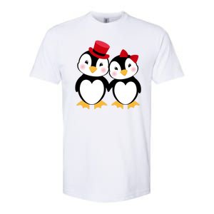 Cute Penguin Love Couples Valentines Softstyle CVC T-Shirt