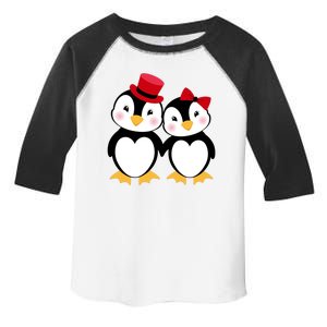 Cute Penguin Love Couples Valentines Toddler Fine Jersey T-Shirt