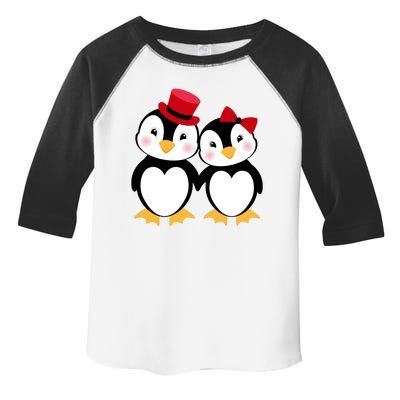 Cute Penguin Love Couples Valentines Toddler Fine Jersey T-Shirt