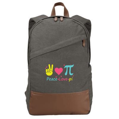 Cool Peace Love Pi Cotton Canvas Backpack