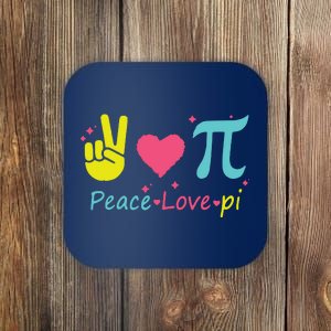 Cool Peace Love Pi Coaster