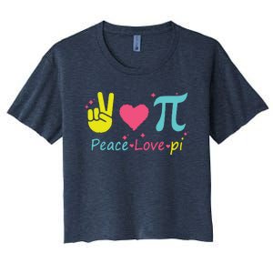 Cool Peace Love Pi Women's Crop Top Tee