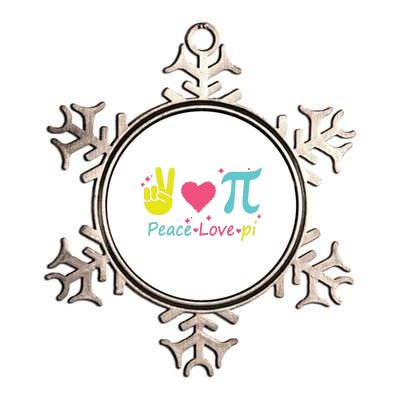 Cool Peace Love Pi Metallic Star Ornament