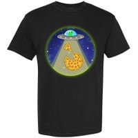 Cool Pizza Loving UFO Alien Garment-Dyed Heavyweight T-Shirt