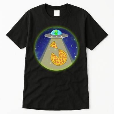 Cool Pizza Loving UFO Alien Tall T-Shirt