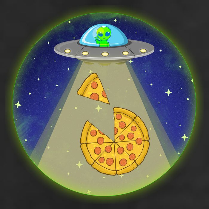 Cool Pizza Loving UFO Alien Adult Drive Performance Visor