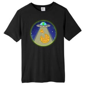 Cool Pizza Loving UFO Alien Tall Fusion ChromaSoft Performance T-Shirt