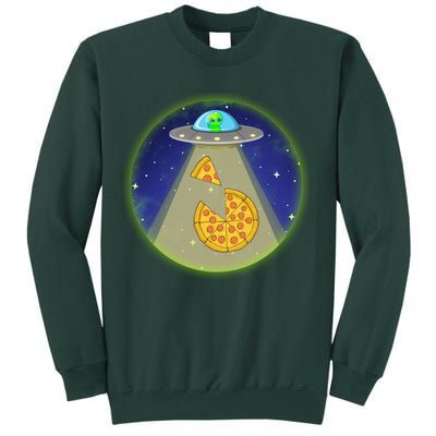 Cool Pizza Loving UFO Alien Sweatshirt