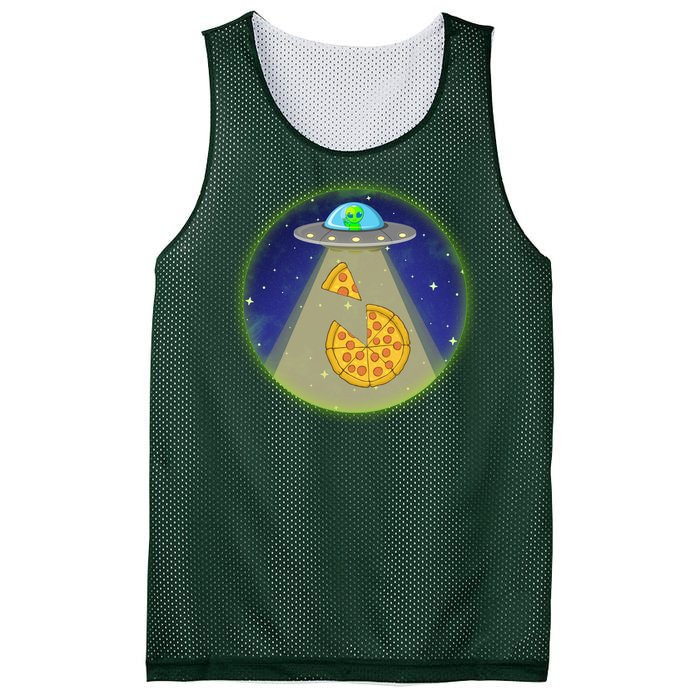 Cool Pizza Loving UFO Alien Mesh Reversible Basketball Jersey Tank