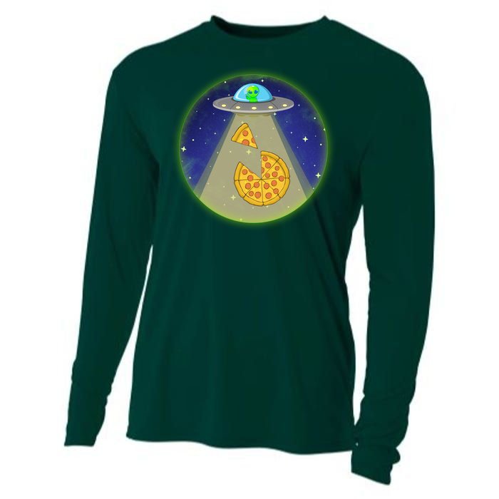 Cool Pizza Loving UFO Alien Cooling Performance Long Sleeve Crew