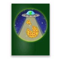 Cool Pizza Loving UFO Alien Poster