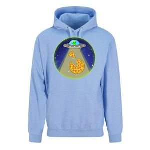 Cool Pizza Loving UFO Alien Unisex Surf Hoodie