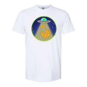 Cool Pizza Loving UFO Alien Softstyle CVC T-Shirt