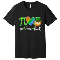 Cute Pi Love Luck Math Teacher Leprechaun St Patricks Day Premium T-Shirt