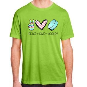 Cute Peace Love Hockey For Women Teen Girl Hockey Team Gift Adult ChromaSoft Performance T-Shirt