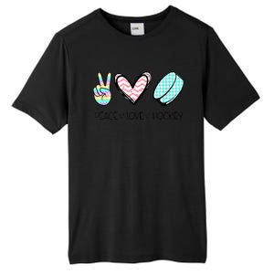 Cute Peace Love Hockey For Women Teen Girl Hockey Team Gift Tall Fusion ChromaSoft Performance T-Shirt