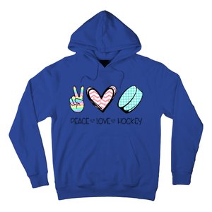 Cute Peace Love Hockey For Women Teen Girl Hockey Team Gift Hoodie