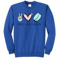 Cute Peace Love Hockey For Women Teen Girl Hockey Team Gift Sweatshirt