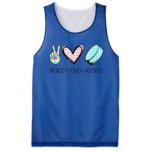 Cute Peace Love Hockey For Women Teen Girl Hockey Team Gift Mesh Reversible Basketball Jersey Tank